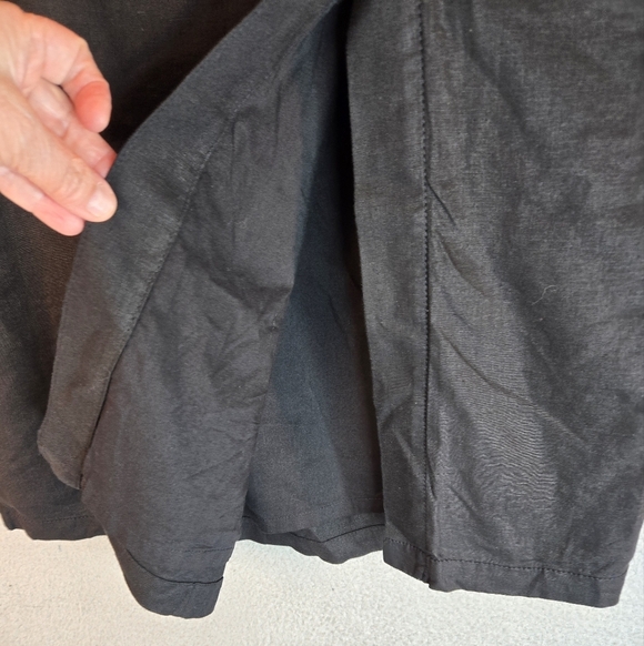 Tresure-Bond Womens Midi Skirt Sz XL Linen Blend Lined Pockets Front Button - Picture 4 of 11